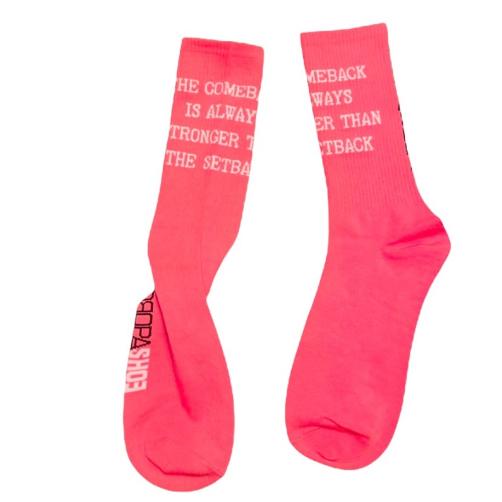 TALL HOT PINK ATHLETIC SOCKS